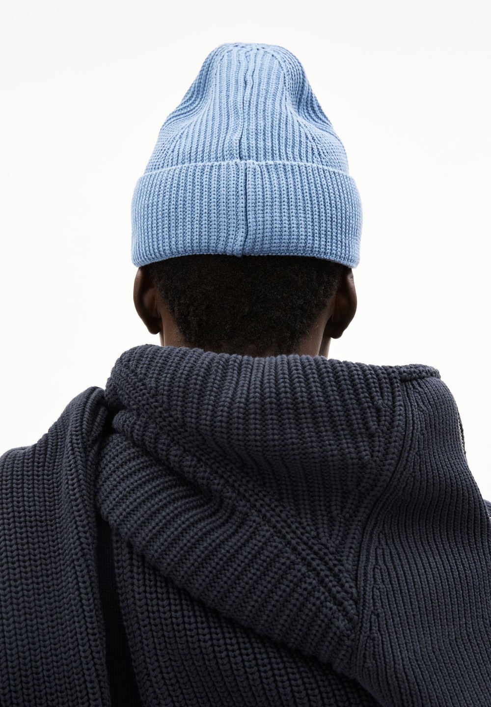 ARMEDANGELS NILDAAO COTTON Beanie made of Organic Cotton Blau | YQUC-27851