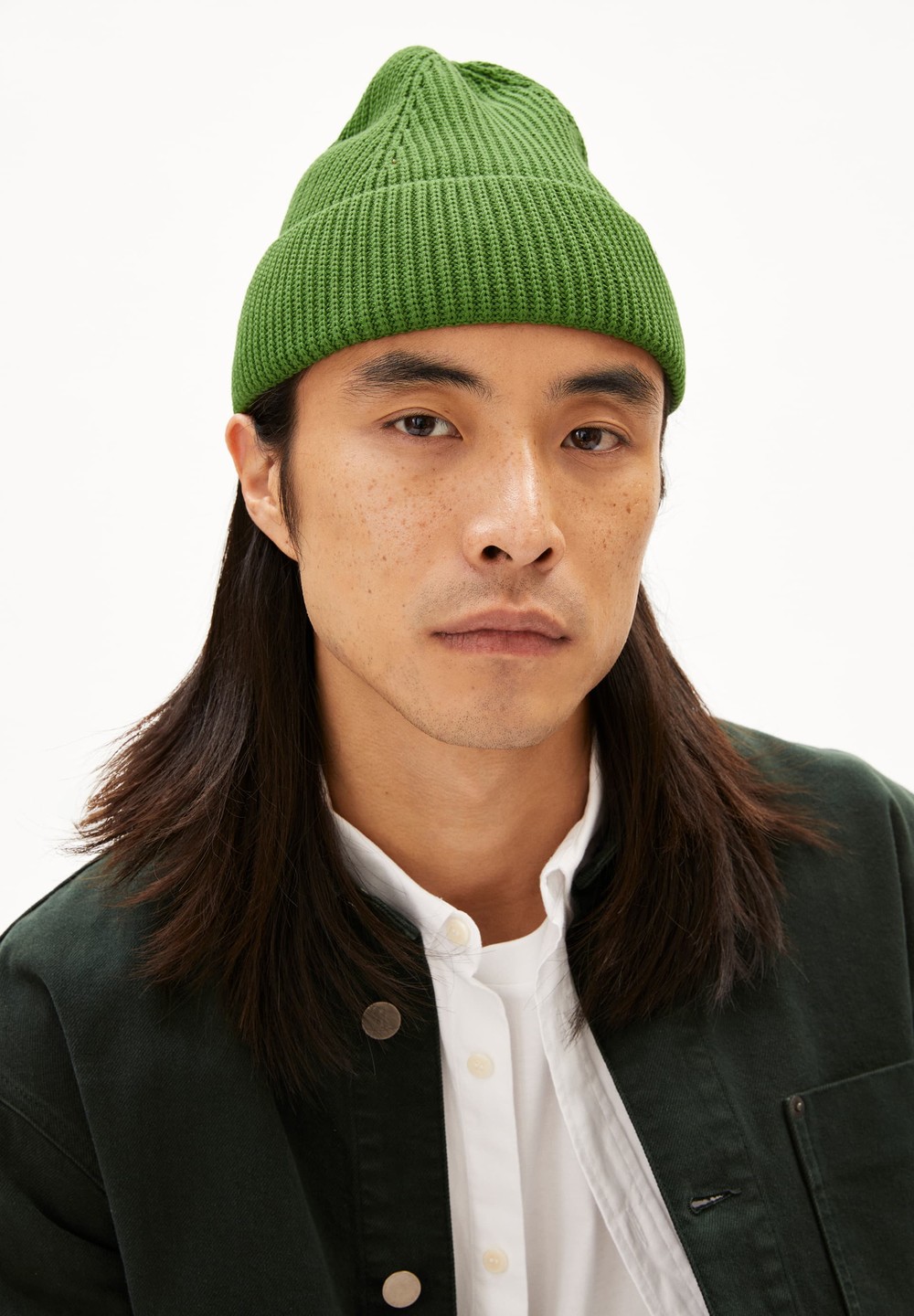 ARMEDANGELS NILDAAO COTTON Beanie made of Organic Cotton Grün | GYXM-87190