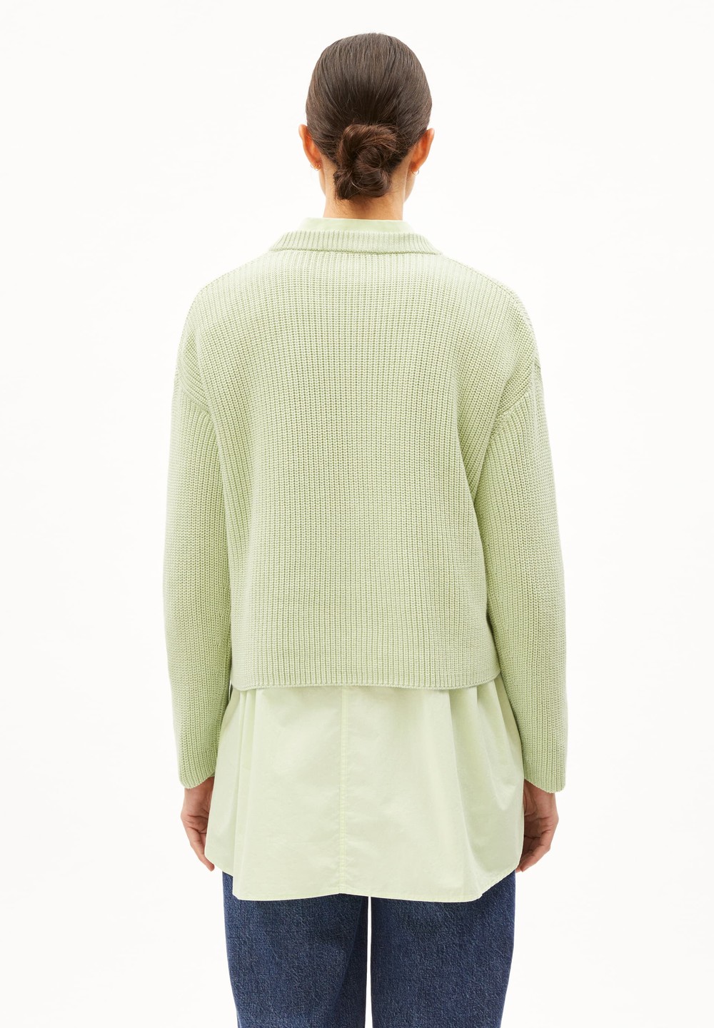 ARMEDANGELS NURIAAS Sweater Loose Fit made of Organic Cotton Grün | RUTP-72481