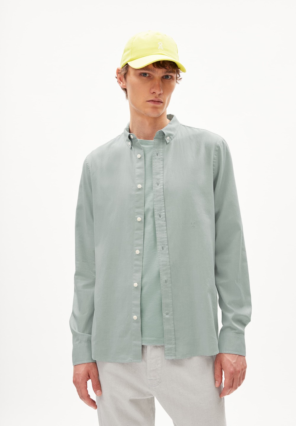 ARMEDANGELS QUAASA Shirt Regular Fit made of Organic Cotton Morning Dew | KBAN-87153