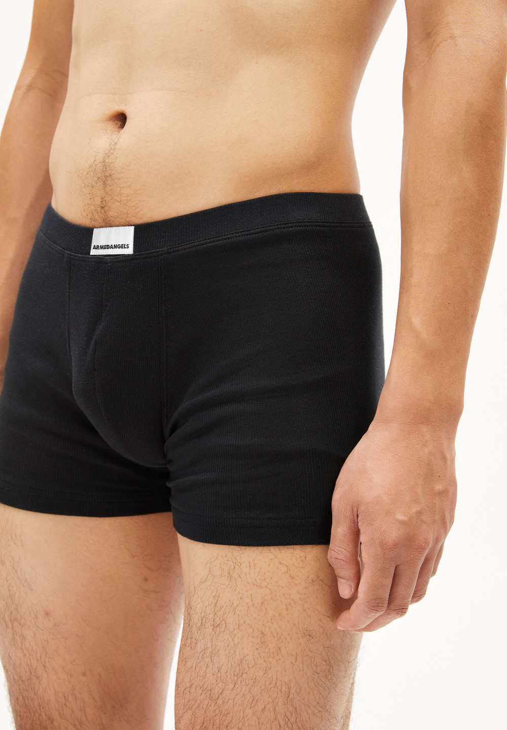 ARMEDANGELS RICAARD RIB Rib-Boxer made of Organic Cotton Mix Schwarz | JCQK-18975