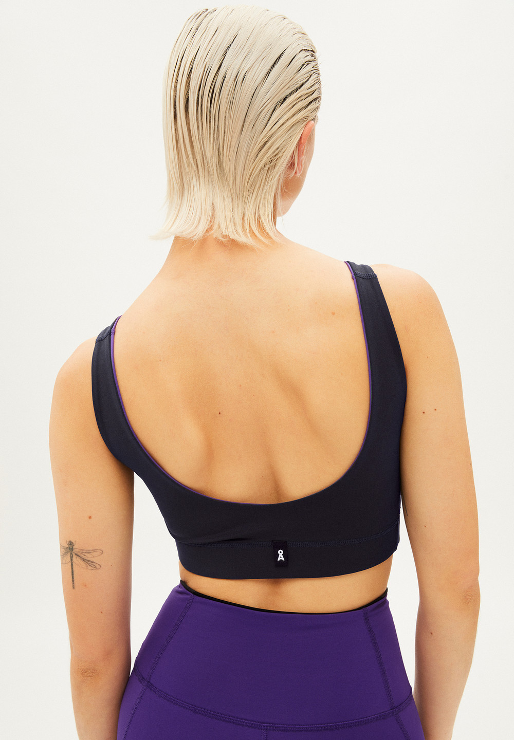 ARMEDANGELS RINAARA Activewear Bralette made of Polyamide Mix (Recycled) Cool Ash-indigo Lilac | SRTE-90671