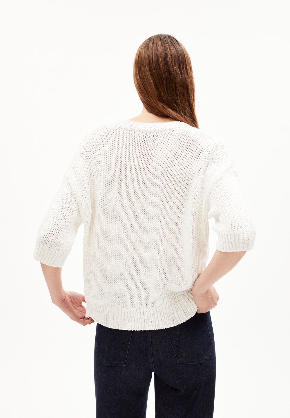 ARMEDANGELS RONAA Sweater Loose Fit made of Organic Cotton Weiß | UNCV-28541