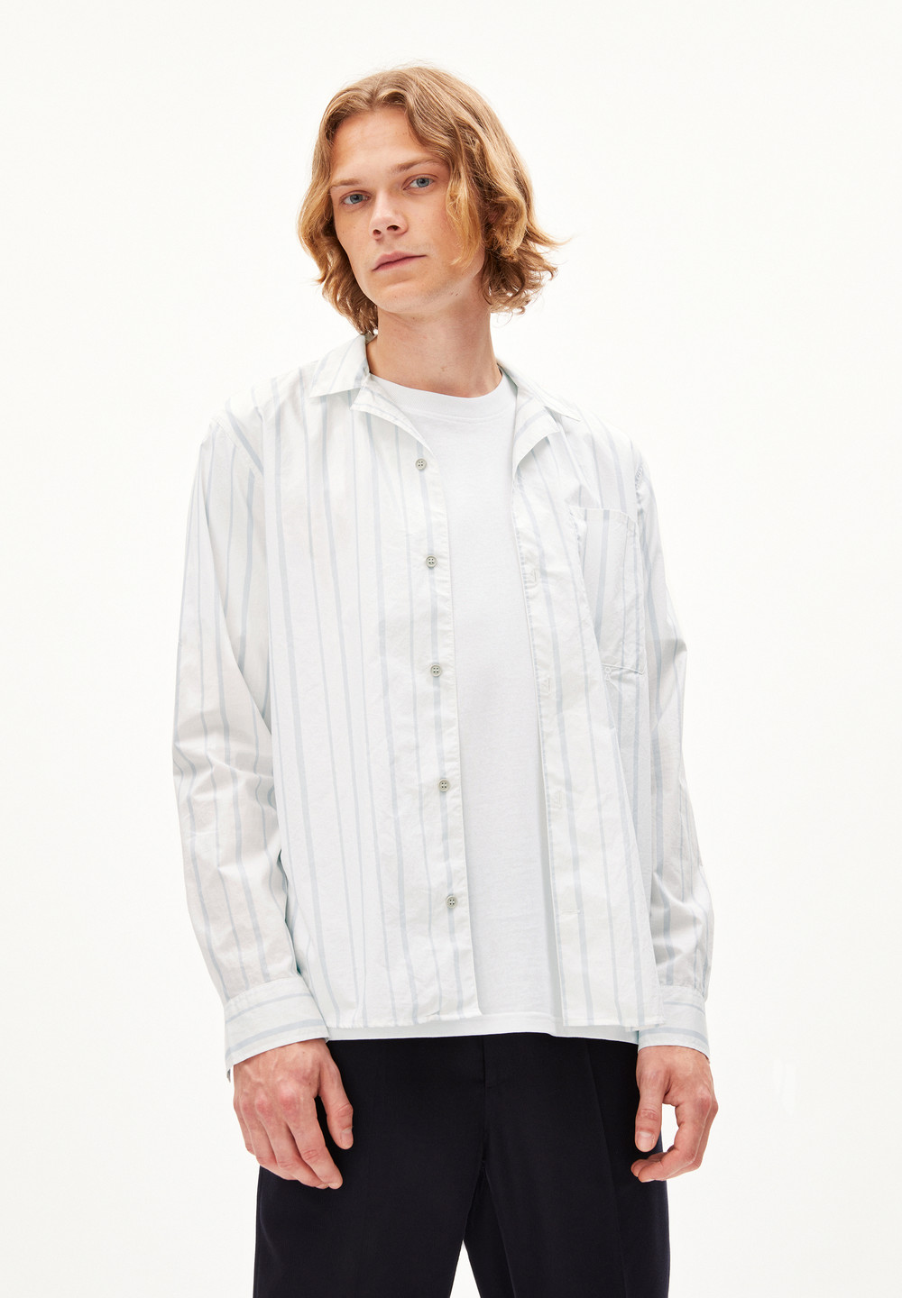 ARMEDANGELS RONDAA Shirt Relaxed Fit made of Organic Cotton Weiß | VFZQ-48206