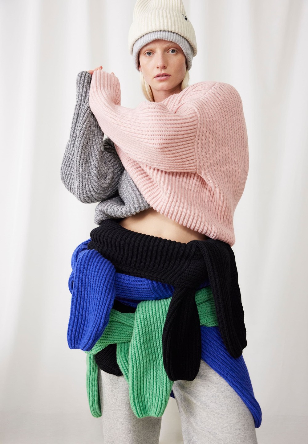 ARMEDANGELS SAADI SOLID Sweater Loose Fit made of Organic Wool Mix (recycled) Apple Neon | WNKO-74261