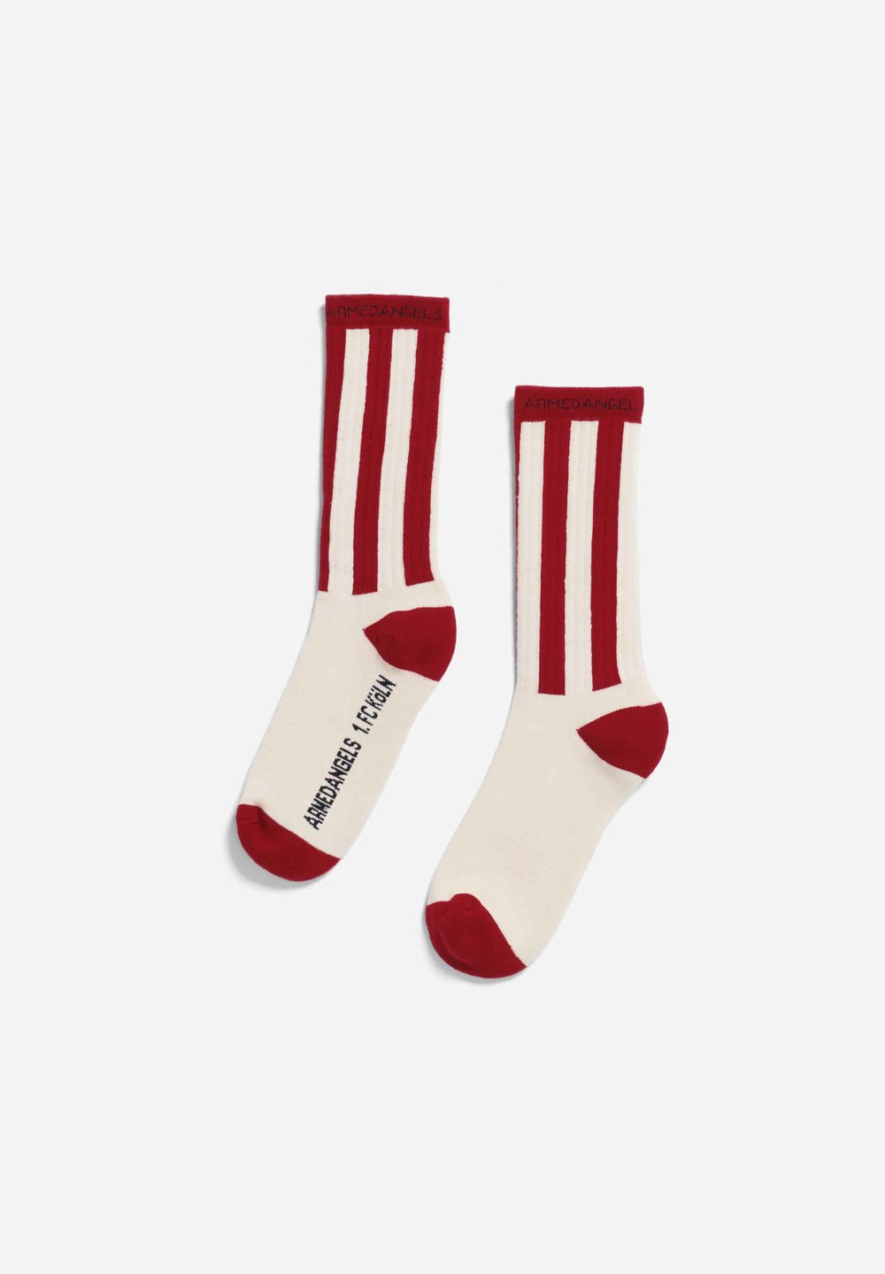 ARMEDANGELS SAAMUS FC Socks made of Organic Cotton Mix Fc Red-oatmilk | VLDX-36157