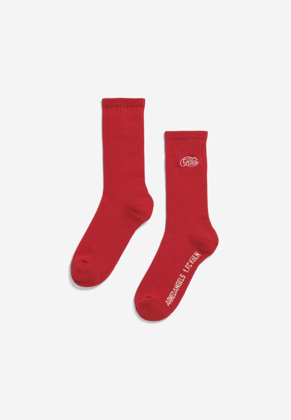 ARMEDANGELS SAAMUS SHORT KÖLN FC Socks made of Organic Cotton Mix Rot | QELA-02397