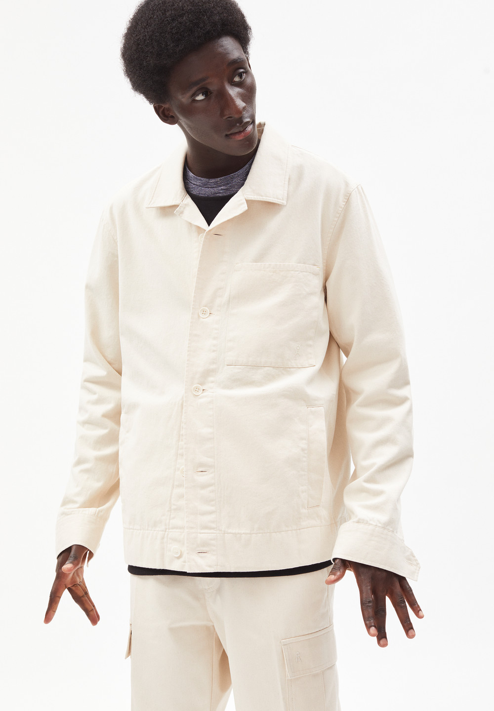 ARMEDANGELS SHAAKE Overshirt made of Organic Cotton Undyed | GWAF-59243