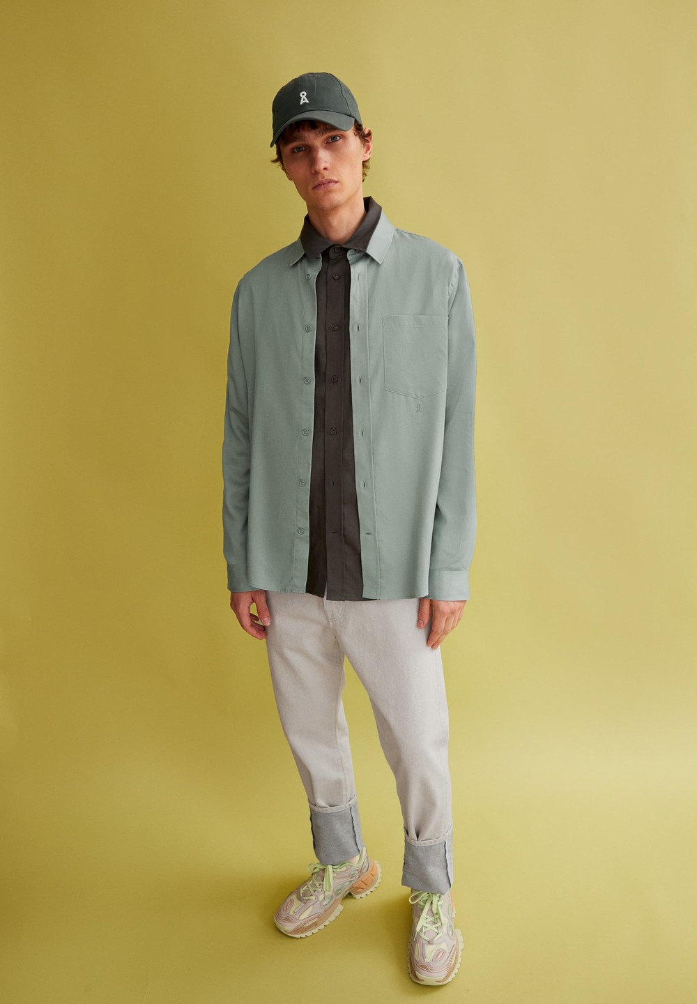 ARMEDANGELS SKJORTAAS Shirt Relaxed Fit made of TENCEL™ Lyocell Mix Morning Dew | VZNP-04862