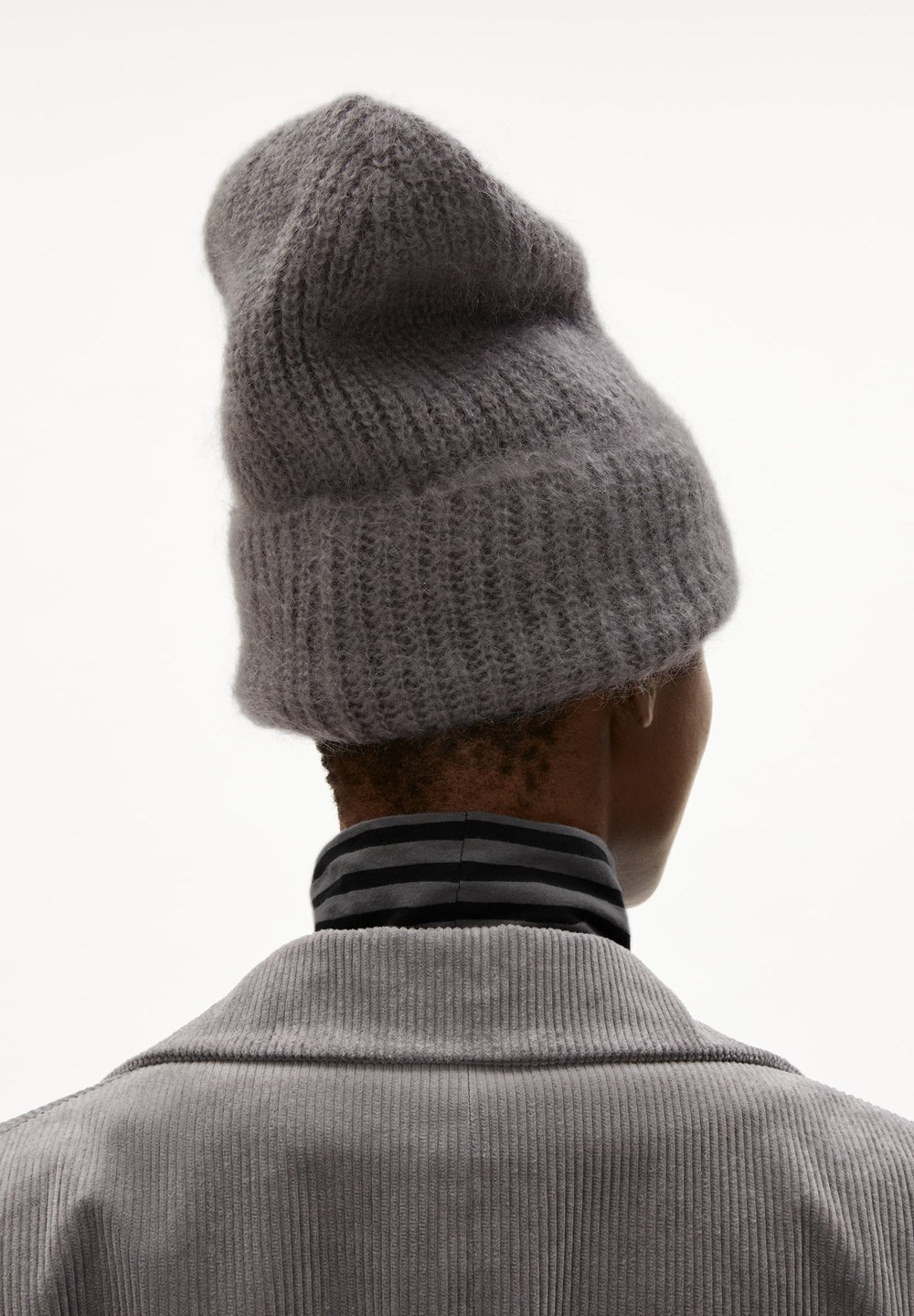 ARMEDANGELS SNOWAA Beanie made of Mohair Wool Mix Iron Cast | EPCL-38240