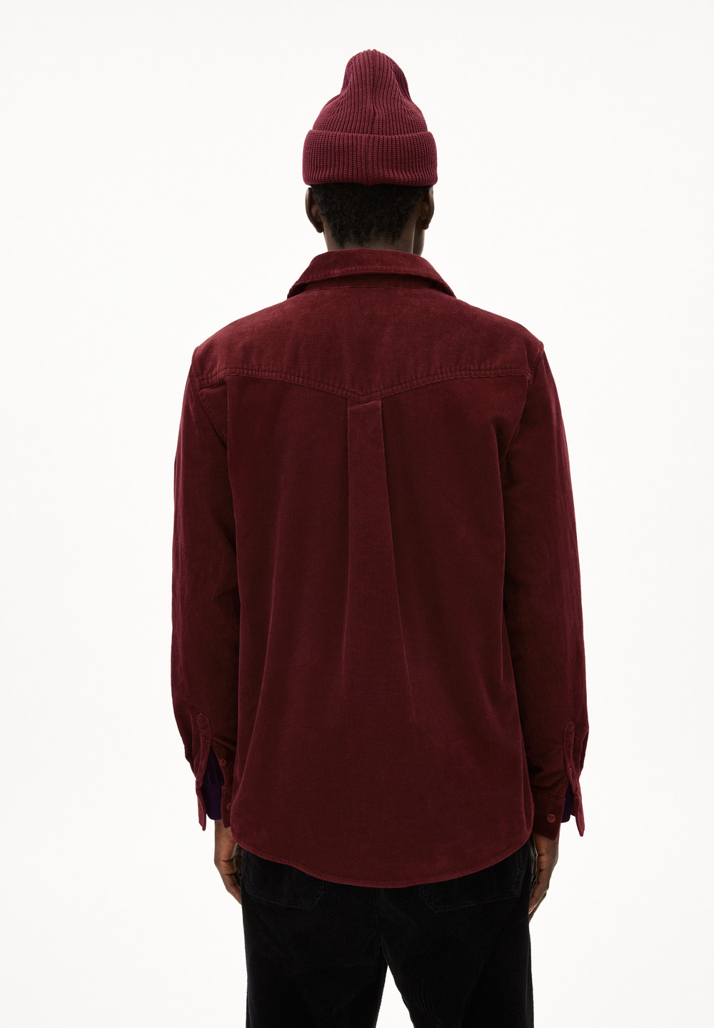 ARMEDANGELS SOMAAN Overshirt Regular Fit made of Organic Cotton Mix Cranberry Juice | OXNV-79230