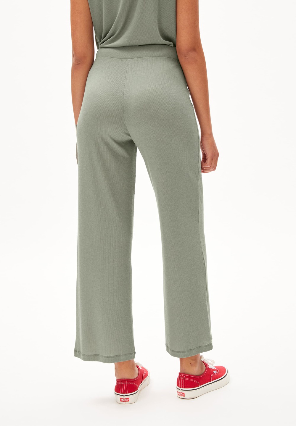 ARMEDANGELS STELLAARA Jersey Pants made of TENCEL™ Lyocell Mix Grau Grün | QHYW-41638