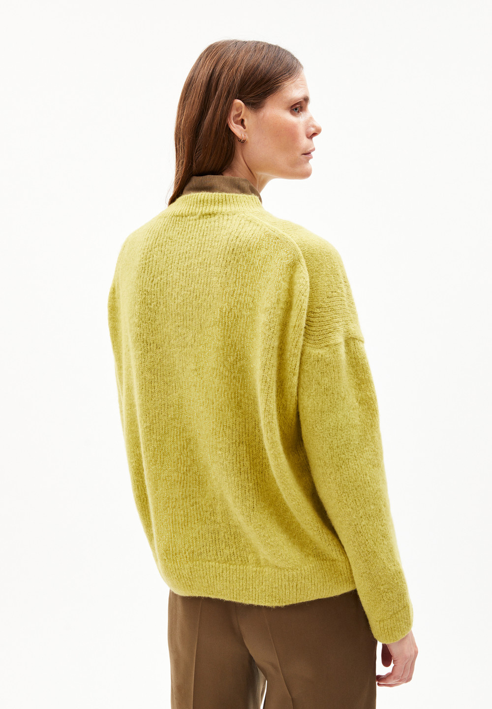 ARMEDANGELS SURI INARAA Pullover Oversized Fit made of Alpaca Wool Mix New Moss | TWYU-38704