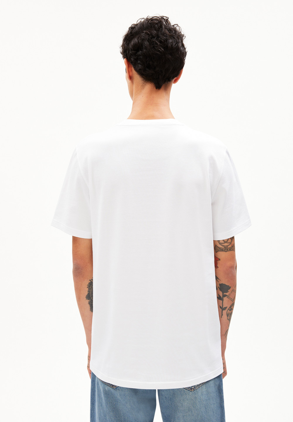 ARMEDANGELS TAALU WORDMARK Heavyweight T-Shirt Relaxed Fit made of Organic Cotton Weiß | JIZE-05798