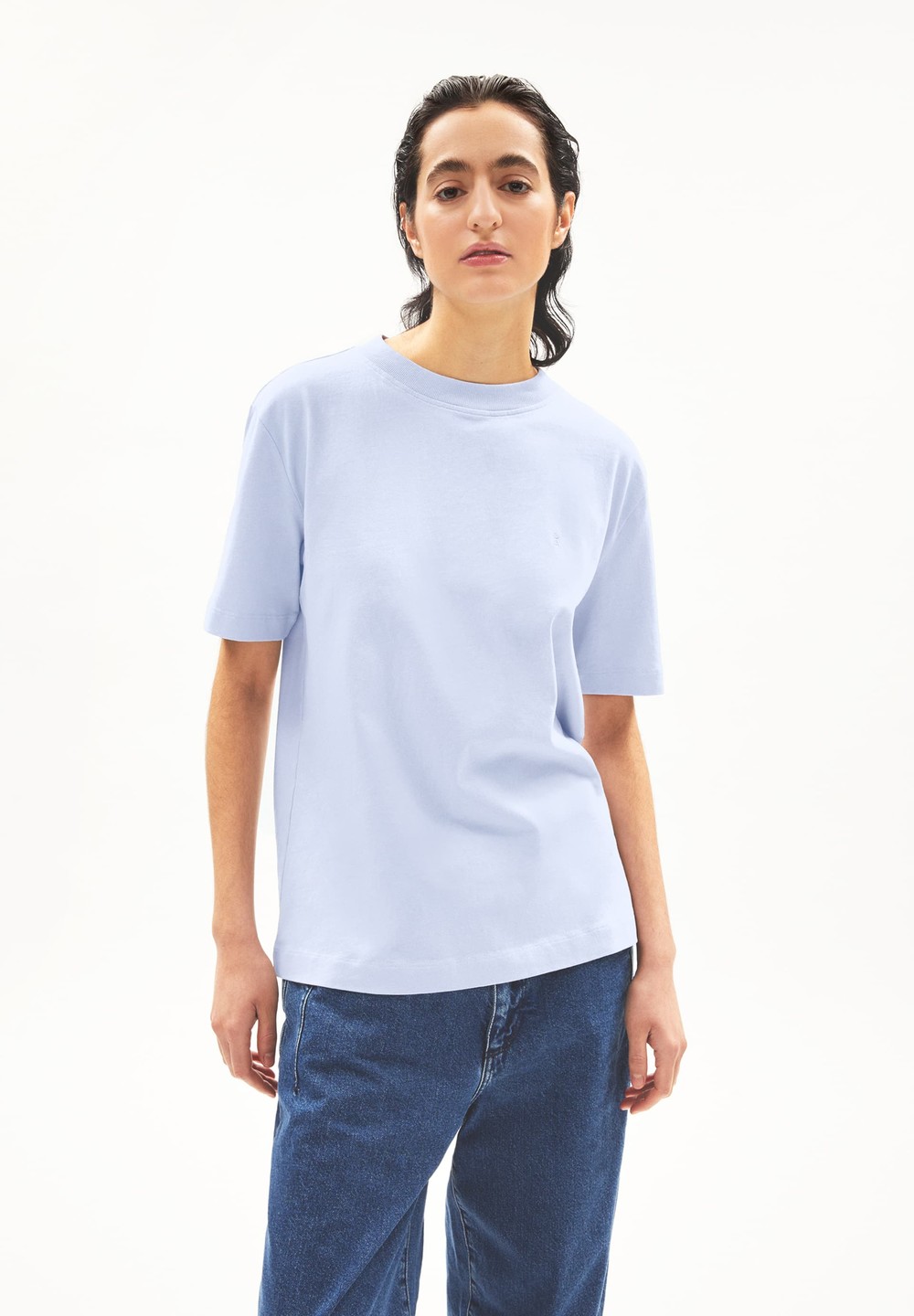 ARMEDANGELS TARJAA Heavyweight T-Shirt Loose Fit made of Organic Cotton Mix Morning Sky | RQAS-54701