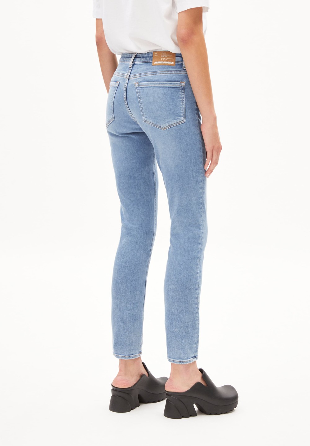 ARMEDANGELS TILLAA Jeans Skinny Leg Mid Waist Organic Cotton Mix X-Stretch Blau | LRBA-10649