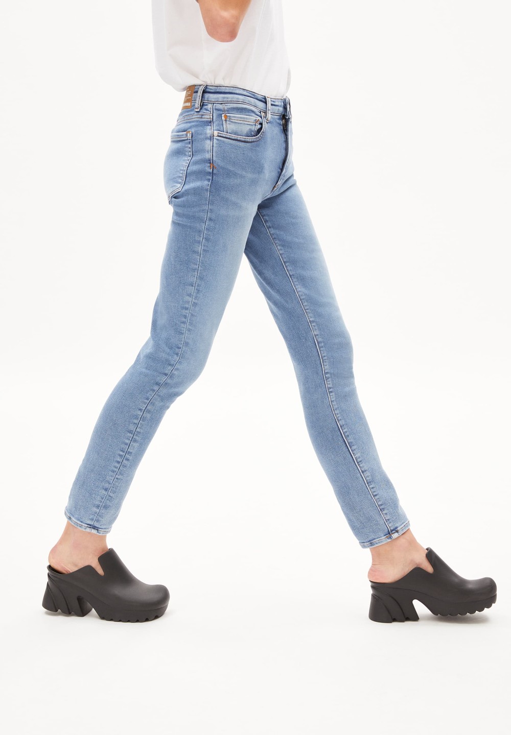 ARMEDANGELS TILLAA Jeans Skinny Leg Mid Waist Organic Cotton Mix X-Stretch Blau | LRBA-10649