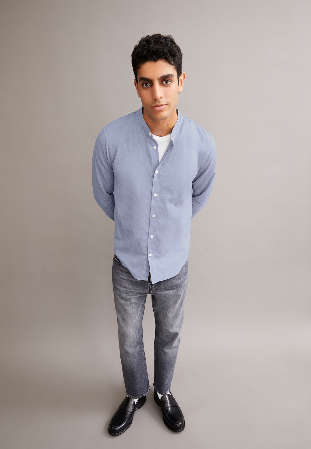 ARMEDANGELS TOMAASAS Shirt Regular Fit made of Organic Cotton Indigo | UQTM-53267