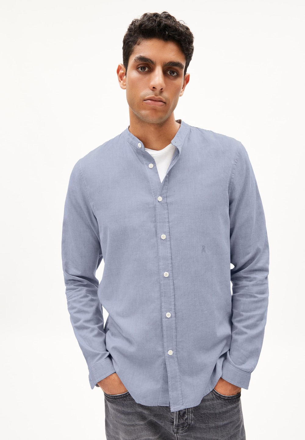 ARMEDANGELS TOMAASAS Shirt Regular Fit made of Organic Cotton Indigo | UQTM-53267