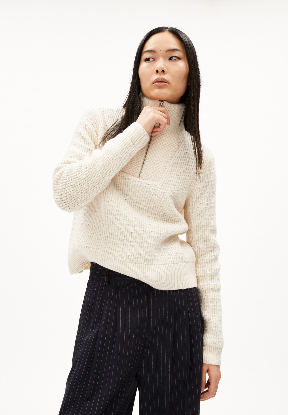 ARMEDANGELS TULIPAA Sweater Regular Fit made of Organic Wool Mix Oatmilk | SLKX-96201