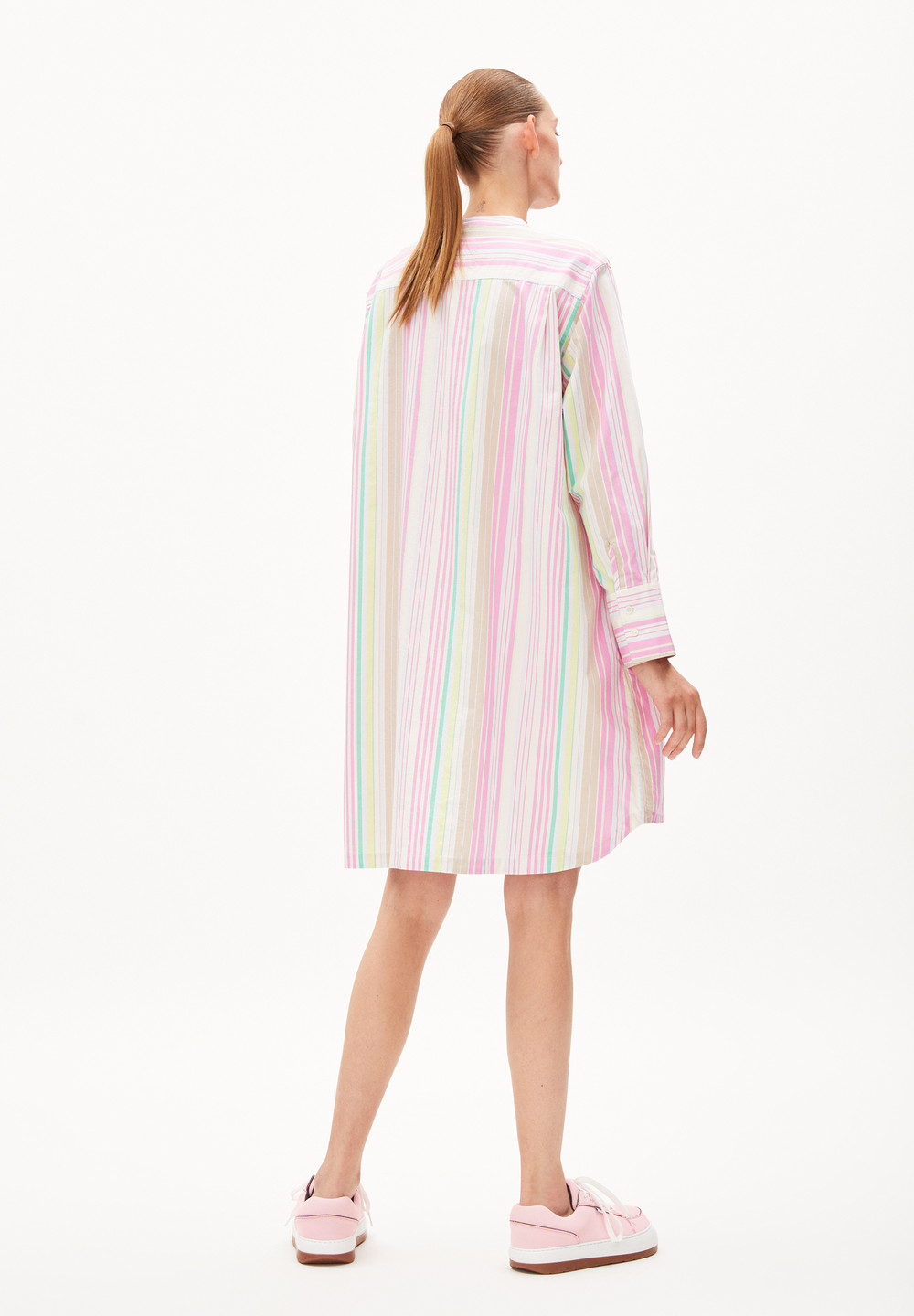 ARMEDANGELS VAAJA STRIPES Woven Dress Relaxed Fit made of Organic Cotton Weiß | ISTQ-01527