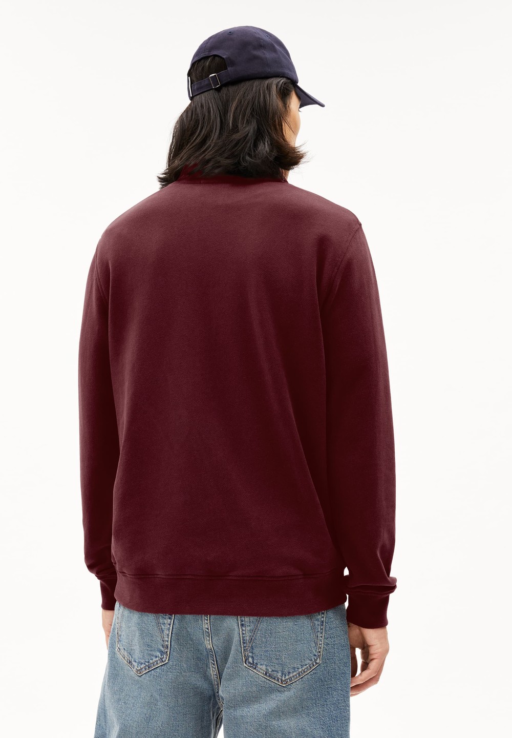 ARMEDANGELS WAARLO COMFORT Sweatshirt Regular Fit made of Organic Cotton Mix Cranberry Juice | KLBM-53708