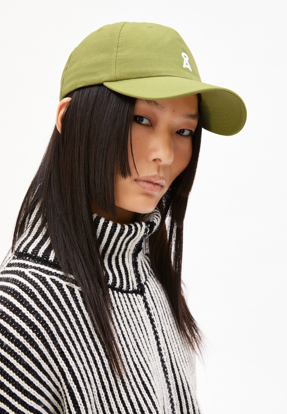 ARMEDANGELS YENAAS BOLD Cap made of Organic Cotton New Moss | ROKC-21467