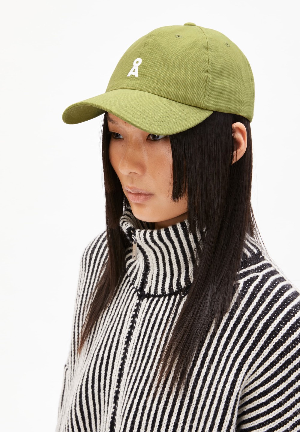 ARMEDANGELS YENAAS BOLD Cap made of Organic Cotton New Moss | ROKC-21467