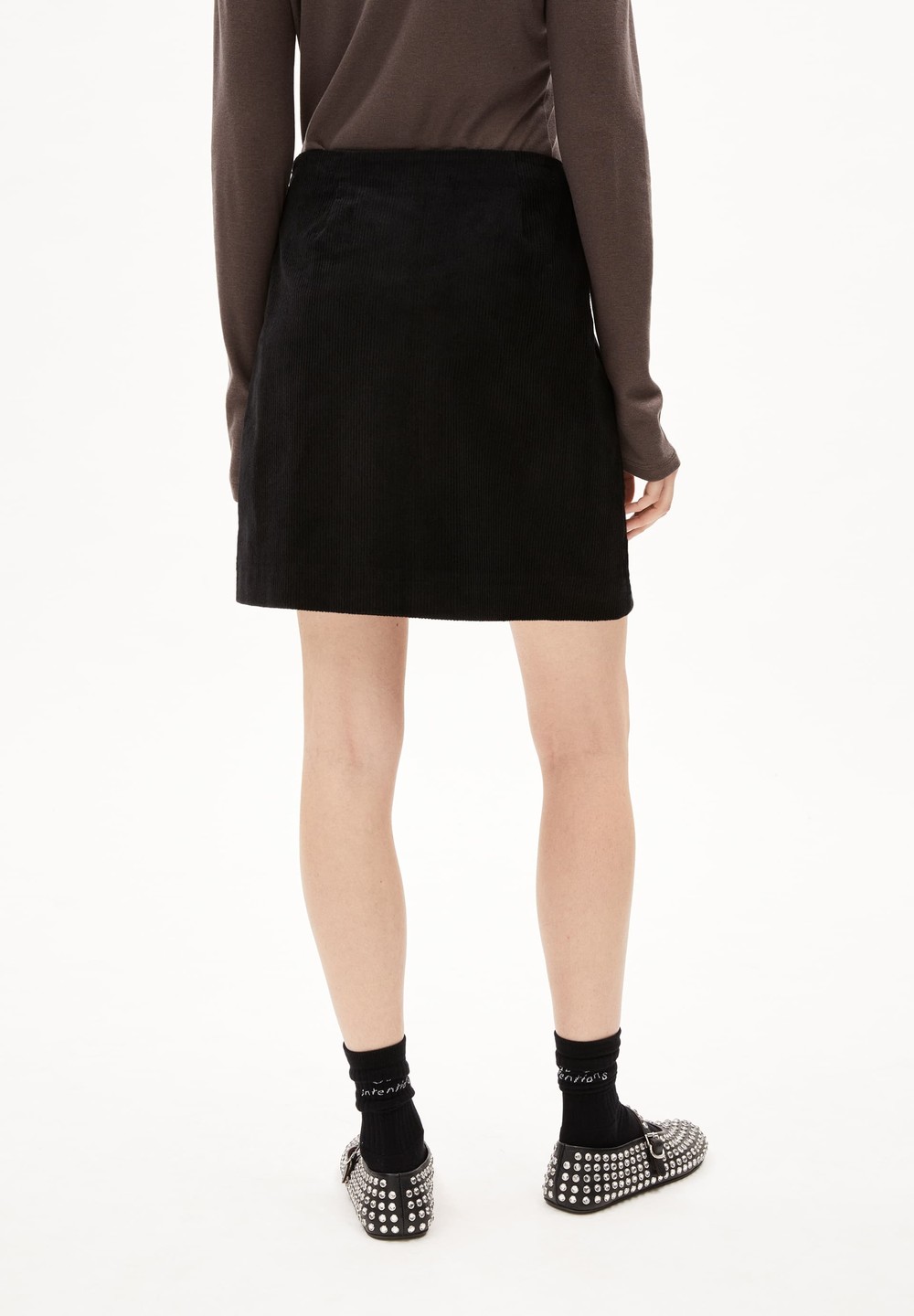 ARMEDANGELS ZAILAA CORDUROY Woven Skirt Regular Fit made of Organic Cotton Mix Schwarz | EBDI-67913