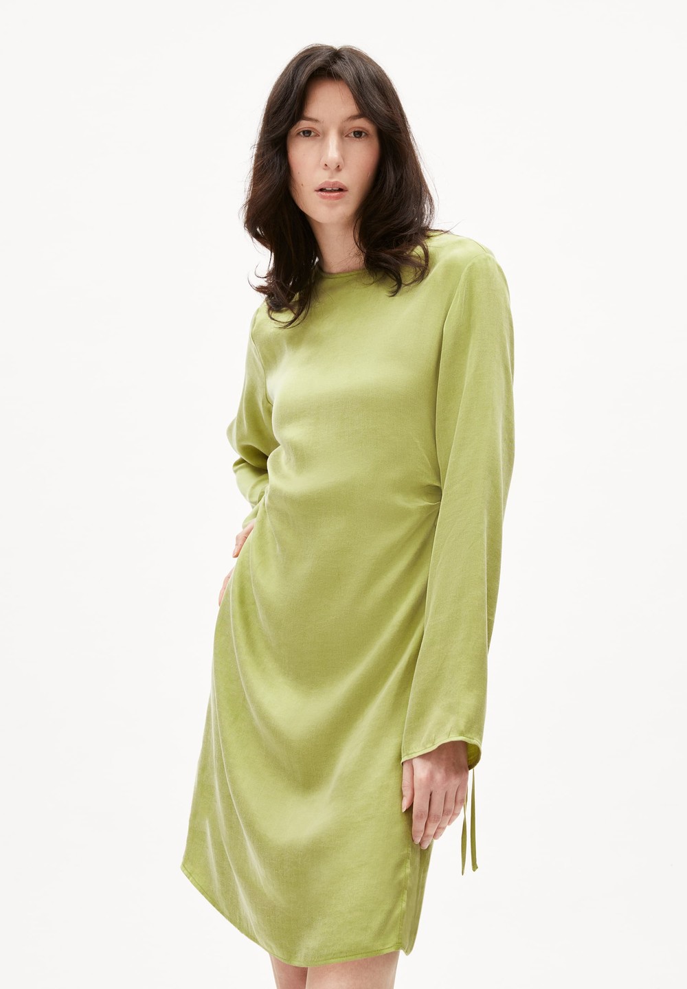 ARMEDANGELS ZYLAA Woven Dress Regular Fit made of TENCEL™ Lyocell Mix New Moss | FTXD-31249